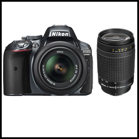 Nikon D5300 with 18-55mm VR + 70-300 G lens